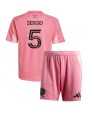 Inter Miami Sergio Busquets #5 Replika Hemmakläder Barn 2025-26 Kortärmad (+ byxor)